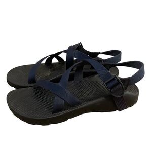 Chaco Womens Solid Blue Fabric Strappy Original Style Sandals